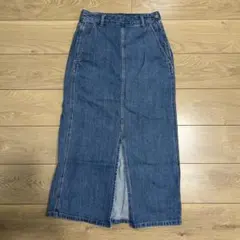 GU ジーユー　デニムナローロングスカートsizeM ブルー 春服