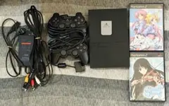 【動作確認済み】PS2本体 コントローラー SCPH-70000 ブラック 薄型