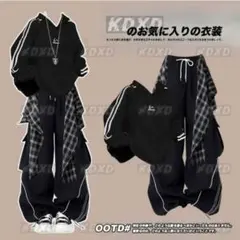 地雷系 サブカル系 レフレム 黒 切り替え ジャージ - メルカリ