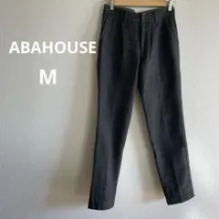 【ABAHOUSE】　ツイードメンズパンツ　チャコールグレー