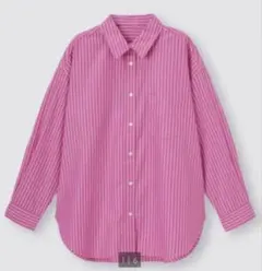 GU ピンクストライプ長袖シャツ Sサイズ