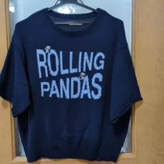 graniph グラニフ　ローリングパンダズ｜コンパクトニットTシャツ　L