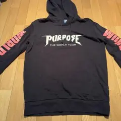 PURPOSE THE WORLD TOUR パーカー 黒 ジャスティンビーバー