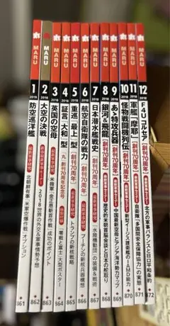 月刊　丸　MARU 2018年1月〜12月号　12冊セット　付録無し