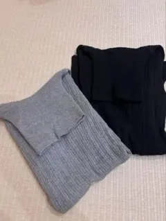 コットン　ランダムリブ　カットソー　２枚組