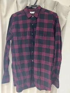 tk.TAKEO KIKUCHI 長袖シャツ Lサイズ 黒赤チェック