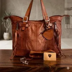 【希少】vermilion ヴァーミリオン パイソン 2way ショルダーバッグ