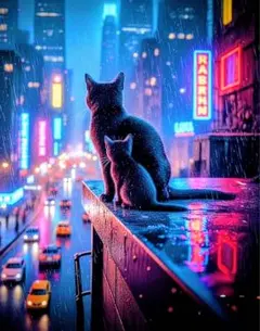 猫の絵 アート・写真