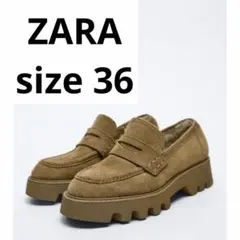 【新品】ZARA ローファー スウェード36（23〜23.5センチ）