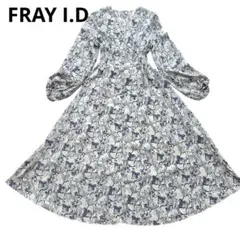 フレイアイディー　FRAY I.D 花柄　シフォン　ロングワンピース