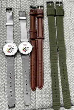 ミッキーマウス 腕時計 シルバー