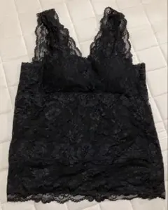 DISCOAT カップ付き　レースタンクトップ　M