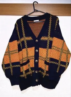 しまむら terawear emu チェック ニット カーディガン