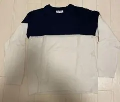 セーター ホワイト/ネイビー Ｍ