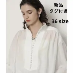 新品タグ付✨CADUNE 神崎恵 タックボリュームブラウス 38 カデュネ