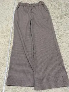 E hyphen world gallery PEACE チェックパンツ