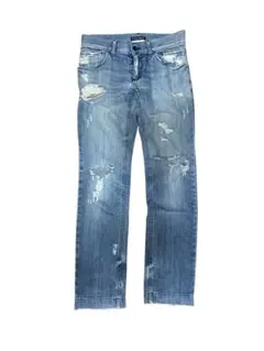 00s DOLCE&GABBANA デストロイ加工デニムパンツ 00s DOLCE&GABBANA デストロイ加工デニムパンツ - メルカリ