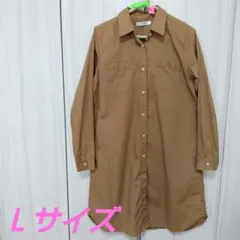 backNumber シャツワンピ チュニック アウター Ｌサイズ ブラウン
