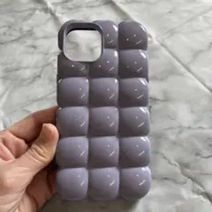 iPhone13用 ラベンダーぽこぽこバブルケース(♡´▽`♡)❤︎
