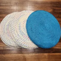 カラフルな円形座布団3枚セット