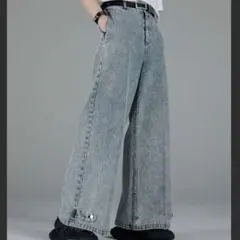 ADRER エクストラクオリティワイドフレアパンツ Sサイズ/ブルー