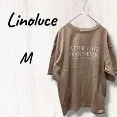 しまむら　ロゴプリント 半袖Tシャツ ベージュ　オーバーサイズ　楽