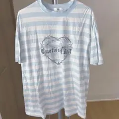 WEGO水色 ボーダーTシャツ 半袖
