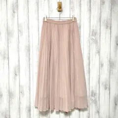 GU　(M)　プリーツ ロングスカート　ピンク