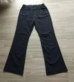 カジュアルパンツ　黒 ウエストゴム M