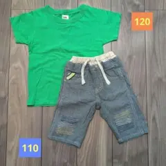 FRUIT OF THE LOOM Tシャツとハーフパンツセット 120