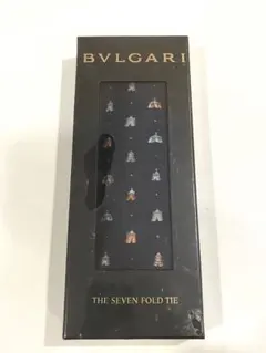 BVLGARI ブルガリ シルク ネクタイ サーカス柄 ネイビー 未使用