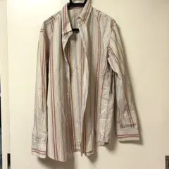 ストライプ　ボタンダウンシャツ　メンズ