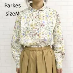 LIBERTYタナローン Parkes フリル襟 半袖ブラウス リバティ 花柄