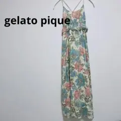 ジェラートピケ★キャミソールワンピース　ルームウェア　フリーサイズ