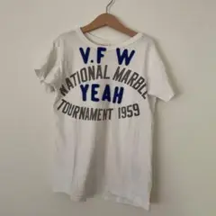 デニム&ダンガリー tシャツ 白　アメカジ　ワッペン　アップリケ