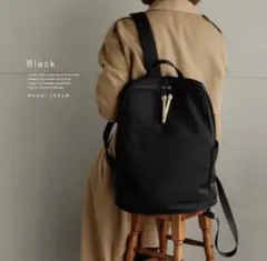 VitaFelice（ヴィータフェリーチェ） 9ポケット ナイロンリュック 黒