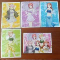 映画五等分の花嫁　スイートメモリーズ一花二乃三玖四葉　五つ子集合ノベルティカード