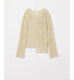 新品カーディガンEaphi ASYMMETRY GLITTER CARDIGAN WAVE TUCK ASYMMETRY GLITTER CARDIGAN