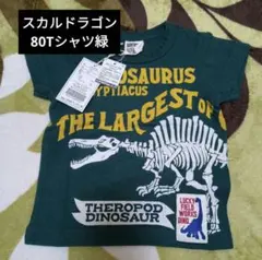 恐竜プリント Tシャツ グリーン 80cmのサムネイル