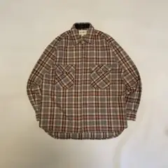 90's VISBY CPOジャケット　フルジップ　M ブラウン系　チェック