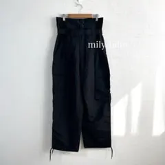 mily bilet ハイウエスト カーゴパンツ ブラック Lサイズ 黒