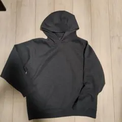 【廃番品】動きやすさ抜群！ユニクロ ドライスウェットプルパーカ Lダークグレー