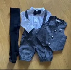 キッズフォーマル服セット（シャツ・ベスト・パンツ・タイツ）90