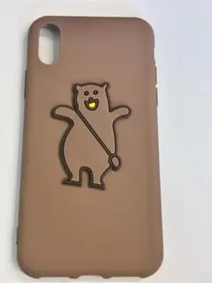 iPhone用 X ケース ブラウン クマ キャラクターデザインのサムネイル