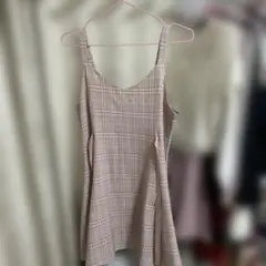【値下げ交渉〇】evelynチェック柄 ノースリーブ ワンピース