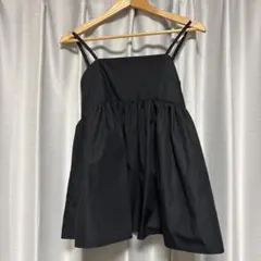 natural couture キャミソール ブラック プリーツ フレア Fのサムネイル