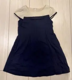 TOCCA ワンピース ネイビー ベージュ 100