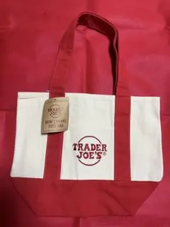 TRADER JOE'S（トレジョ）ミニキャンバストートバッグ　レッド