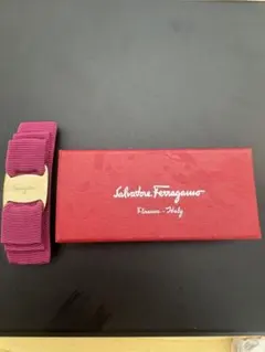 中古　Salvatore Ferragamo バレッタ　ローズピンク　箱ありのサムネイル