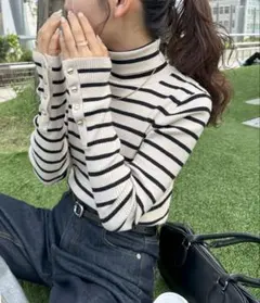 DISCOAT 【新色追加！】リブ袖口ボタンタートル